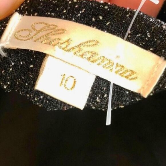 Shoshanna Shimmering Chevron Cocktail Dress in Black Sz 10 - Picture 4 of 6